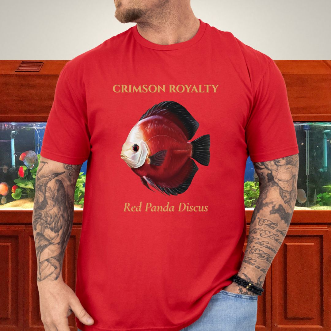 Crimson Royalty – Red Panda Discus Tee-T-Shirt-Fish & Friends Tees