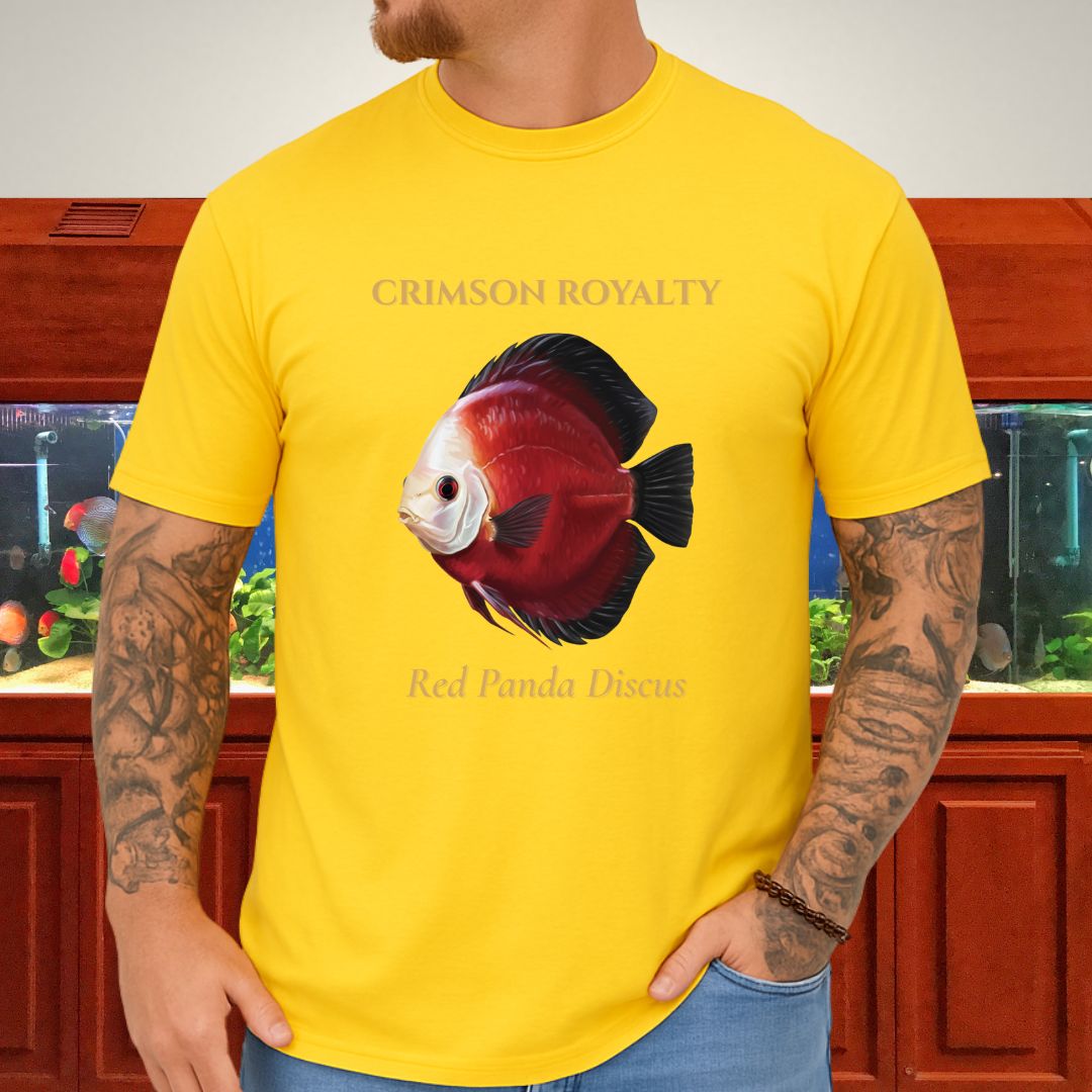 Crimson Royalty – Red Panda Discus Tee-T-Shirt-Fish & Friends Tees