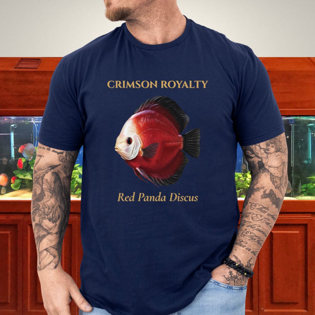 Crimson Royalty – Red Panda Discus Tee-T-Shirt-Fish & Friends Tees