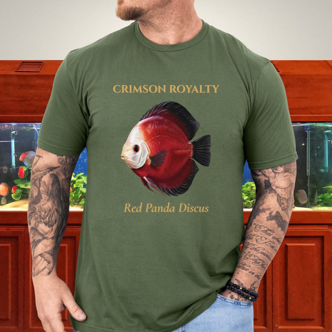 Crimson Royalty – Red Panda Discus Tee-T-Shirt-Fish & Friends Tees