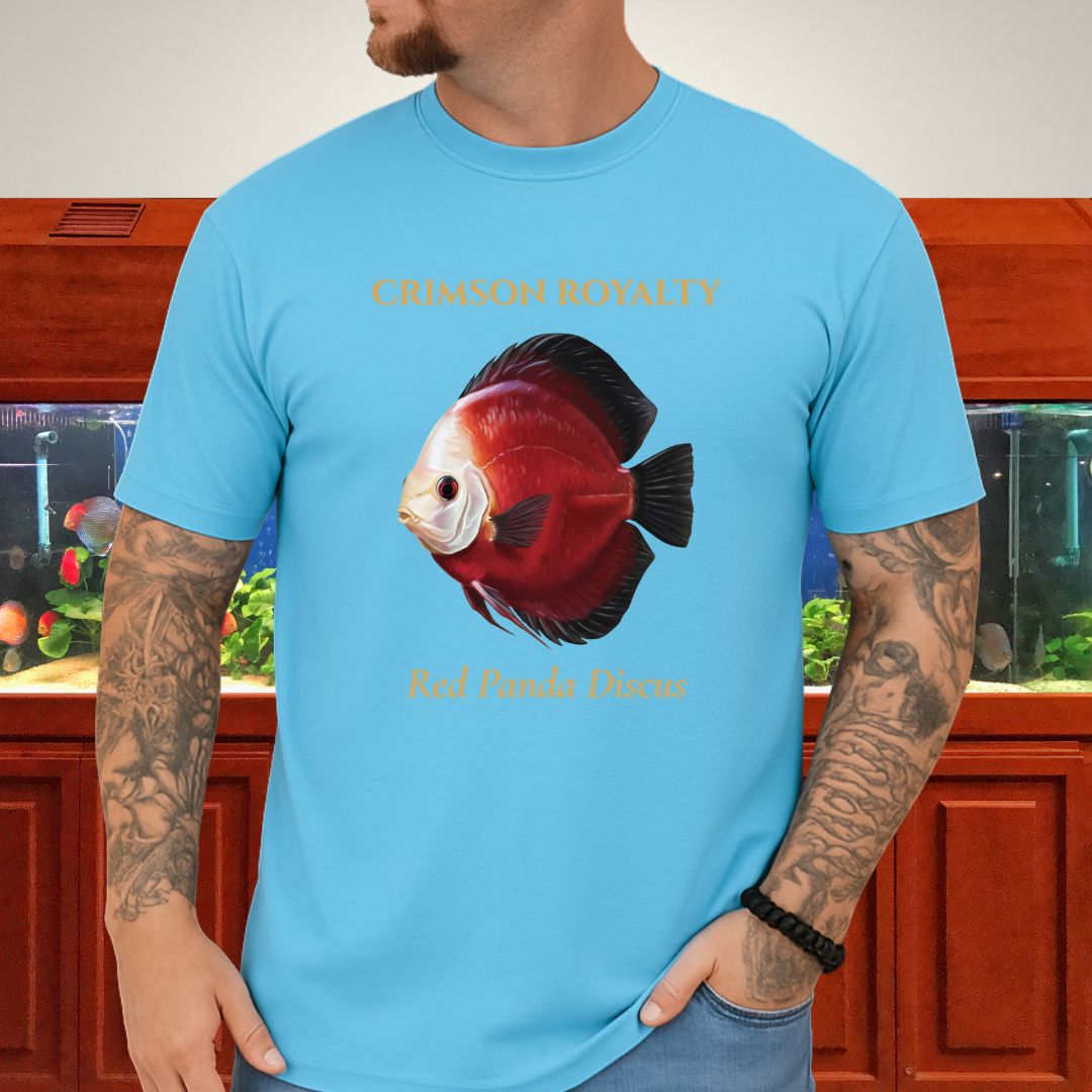 Crimson Royalty – Red Panda Discus Tee-T-Shirt-Fish & Friends Tees