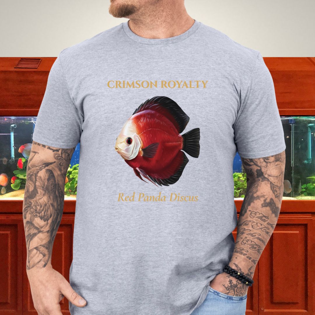 Crimson Royalty – Red Panda Discus Tee-T-Shirt-Fish & Friends Tees