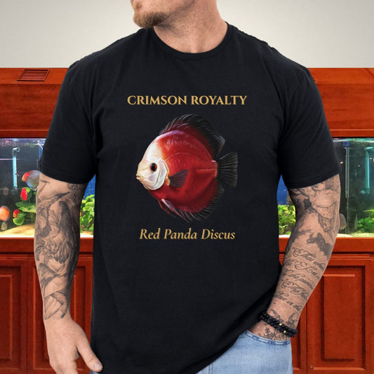 Crimson Royalty – Red Panda Discus Tee-T-Shirt-Fish & Friends Tees