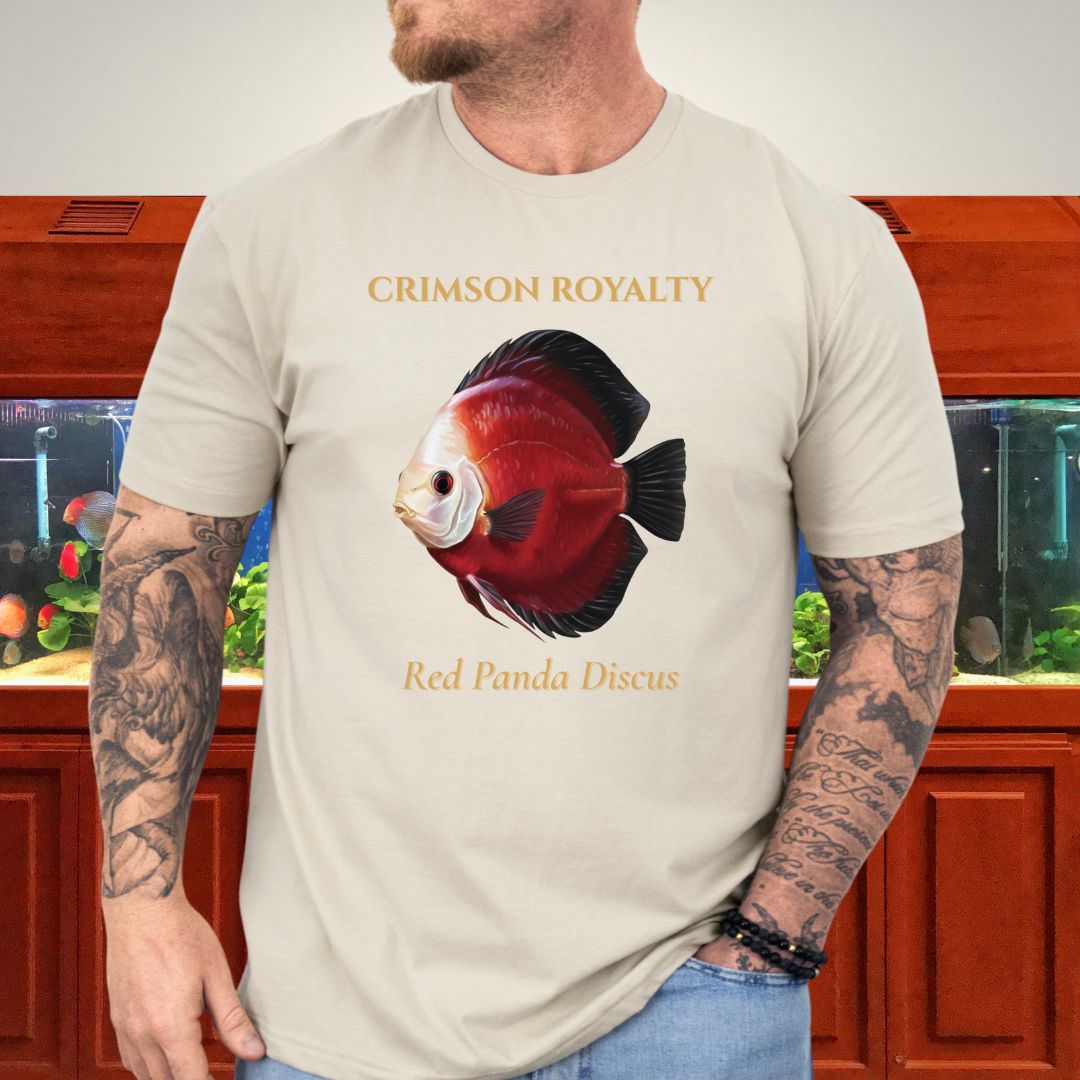 Crimson Royalty – Red Panda Discus Tee-T-Shirt-Fish & Friends Tees