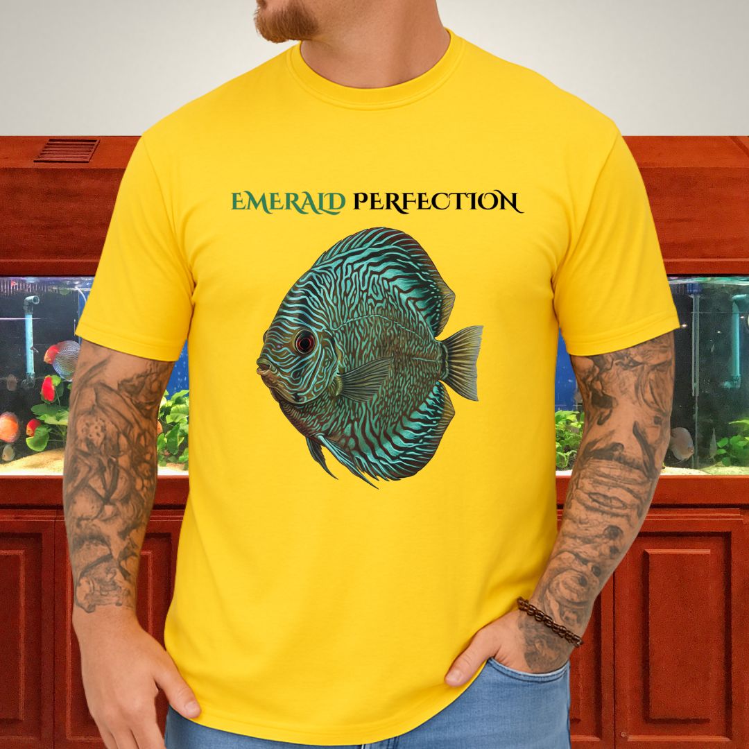 Emerald Perfection – Snake Skin Green Discus Tee-T-Shirt-Fish & Friends Tees