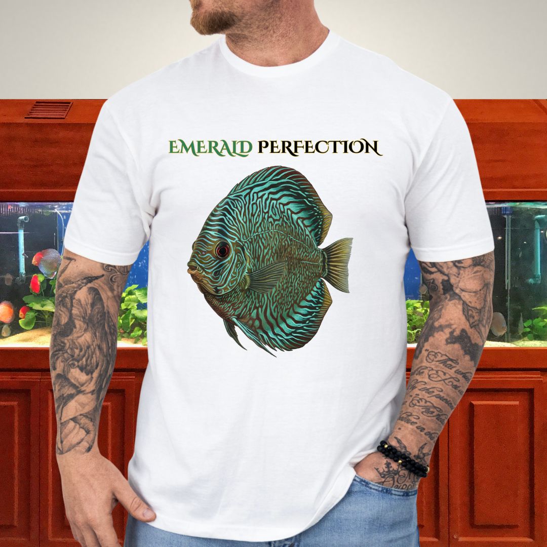 Emerald Perfection – Snake Skin Green Discus Tee-T-Shirt-Fish & Friends Tees