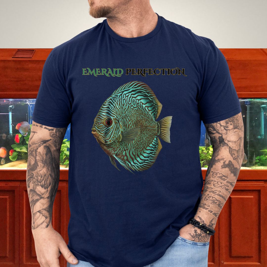 Emerald Perfection – Snake Skin Green Discus Tee-T-Shirt-Fish & Friends Tees