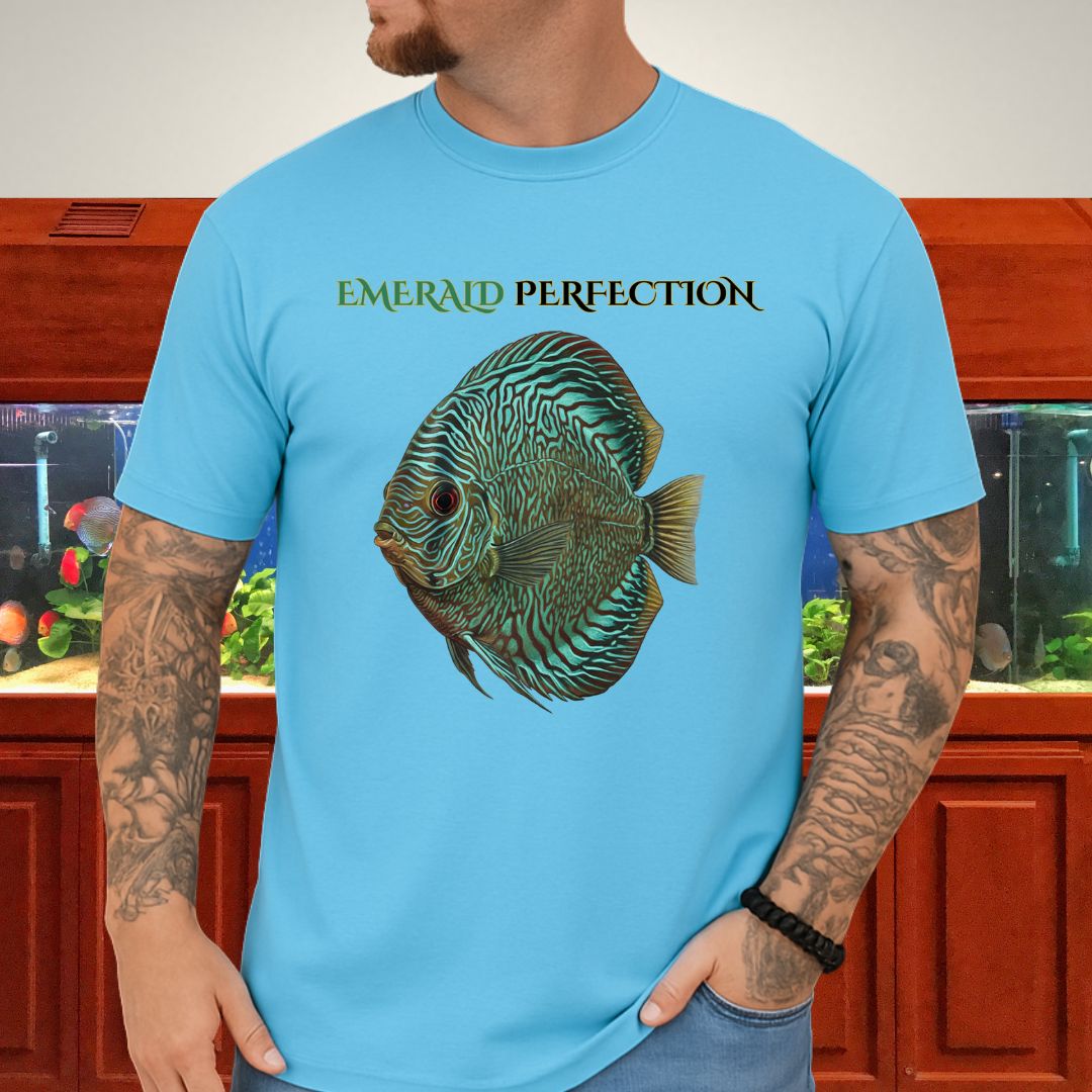 Emerald Perfection – Snake Skin Green Discus Tee-T-Shirt-Fish & Friends Tees