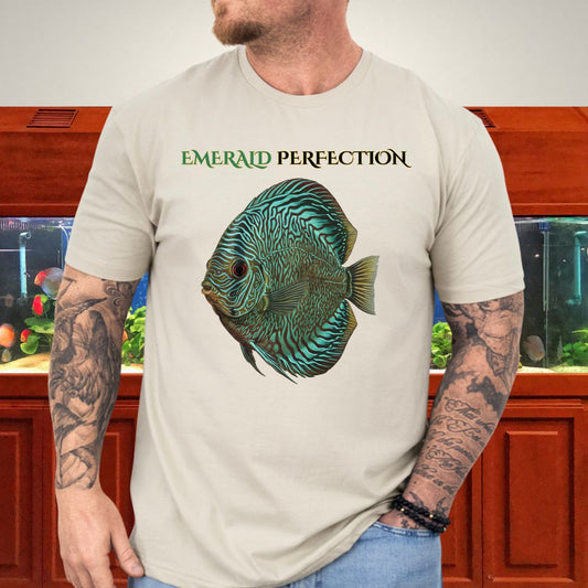 Emerald Perfection – Snake Skin Green Discus Tee-T-Shirt-Fish & Friends Tees