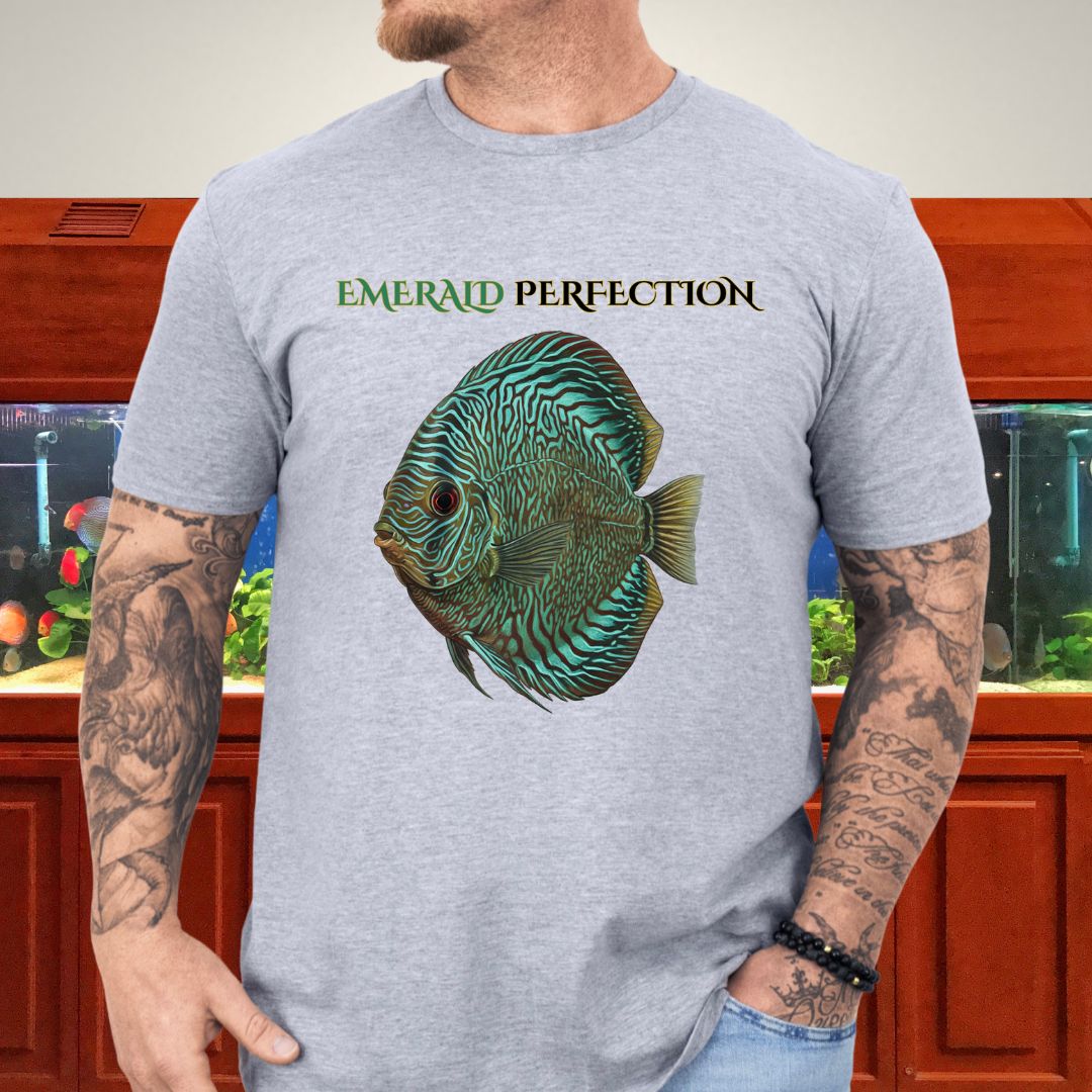 Emerald Perfection – Snake Skin Green Discus Tee-T-Shirt-Fish & Friends Tees