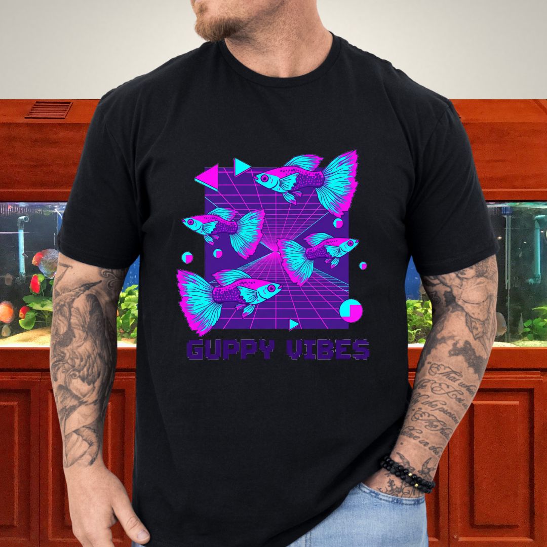 Guppy Vibes Y2K Retro Neon Tee