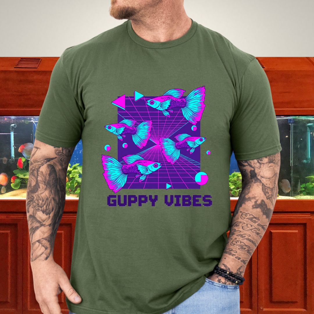 Guppy Vibes Y2K Retro Neon Tee