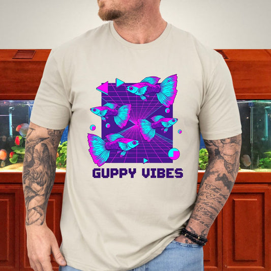 Guppy Vibes Y2K Retro Neon Tee