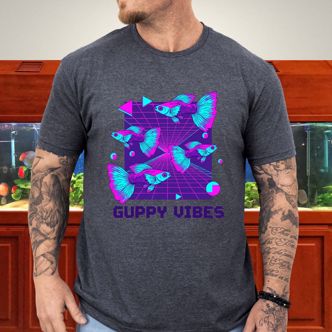 Guppy Vibes Y2K Retro Neon Tee