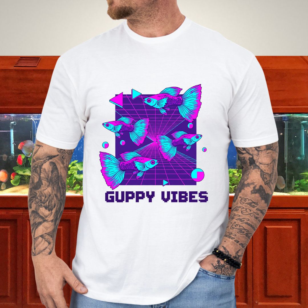 Guppy Vibes Y2K Retro Neon Tee