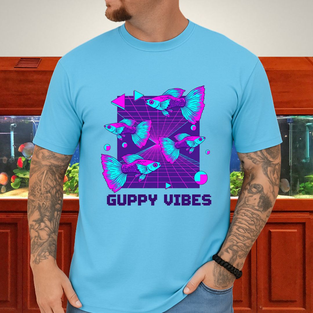 Guppy Vibes Y2K Retro Neon Tee