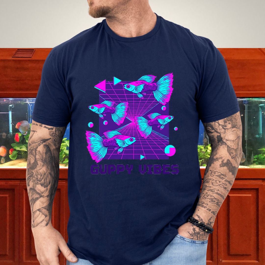 Guppy Vibes Y2K Retro Neon Tee