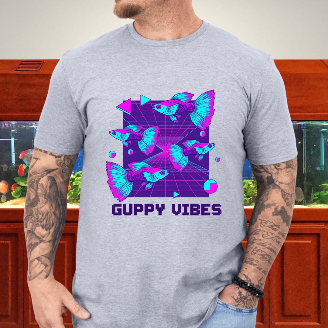 Guppy Vibes Y2K Retro Neon Tee