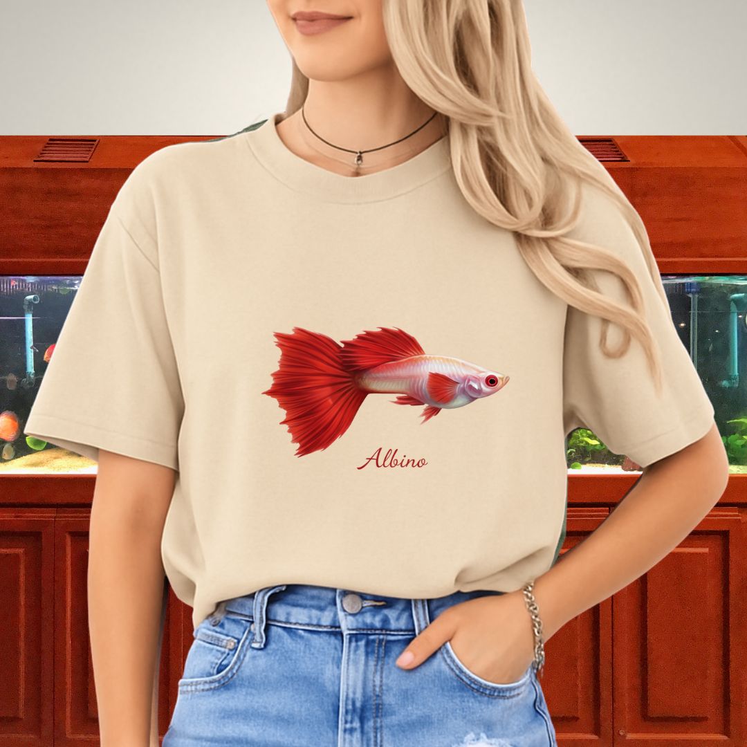 Albino Full Red Guppy Tee