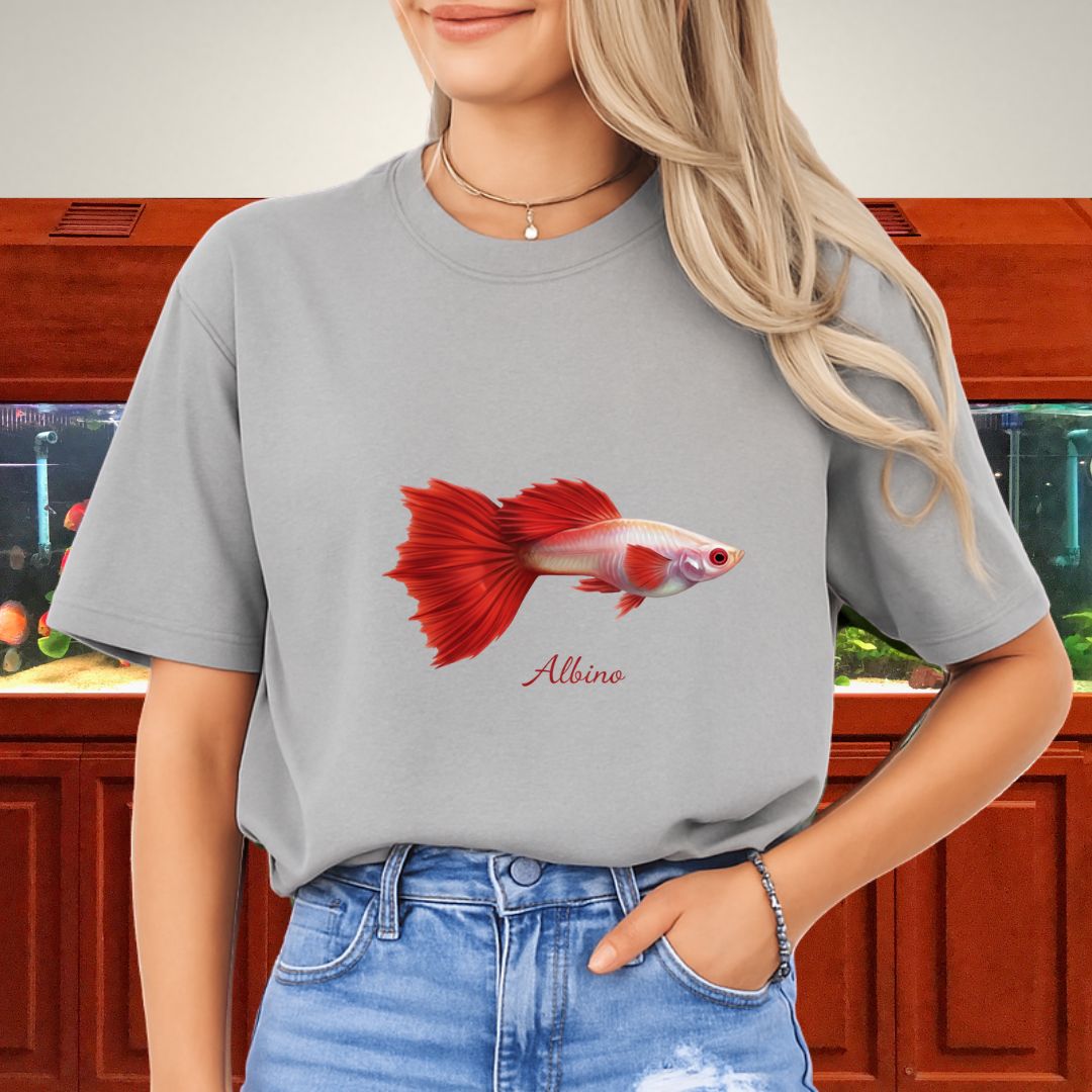 Albino Full Red Guppy Tee