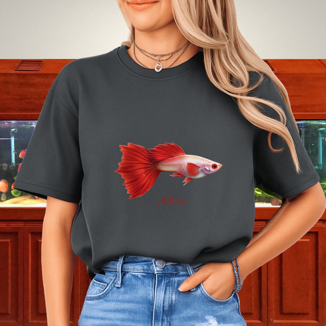 Albino Full Red Guppy Tee