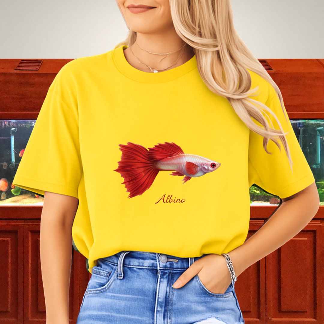 Albino Full Red Guppy Tee