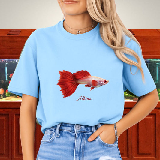 Albino Full Red Guppy Tee