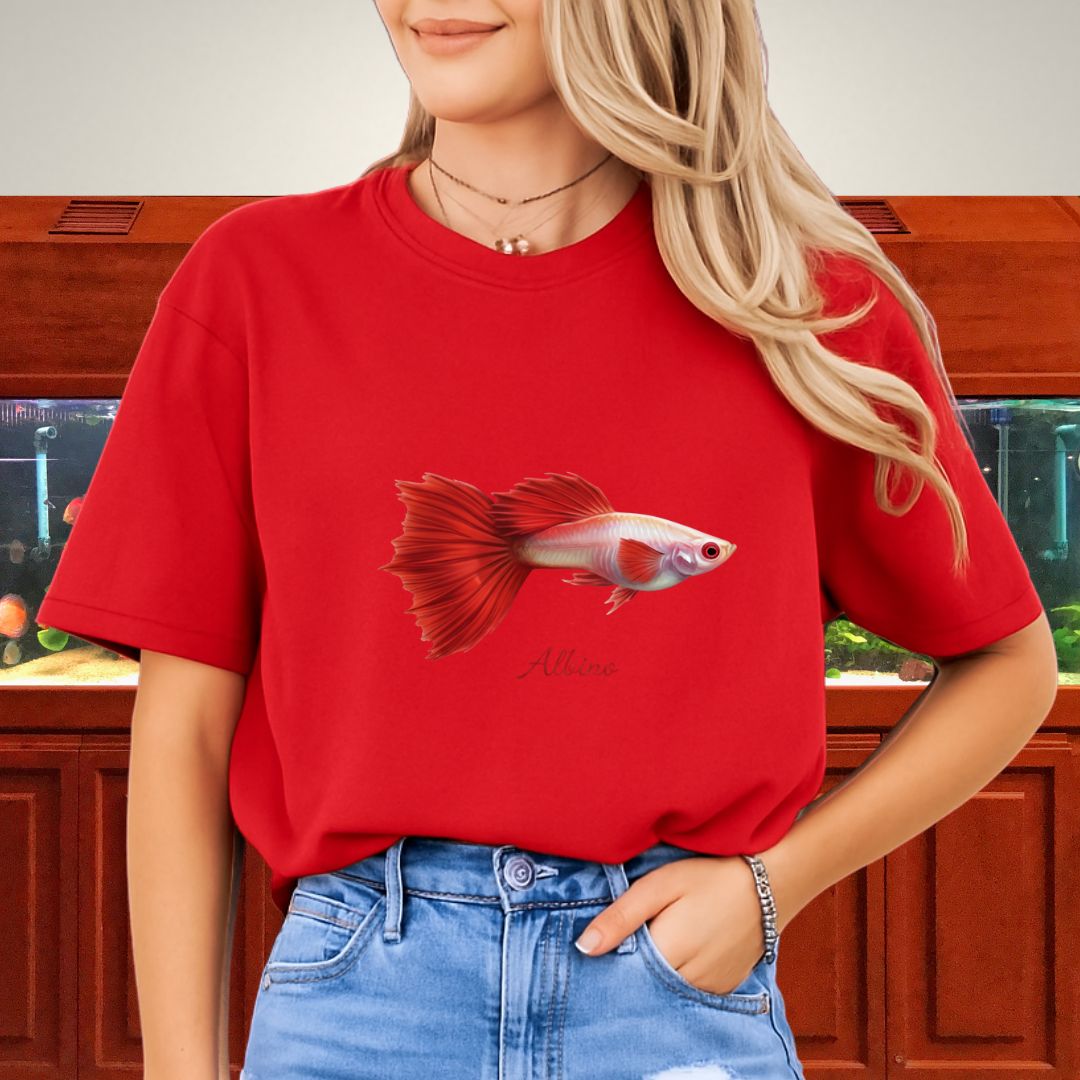 Albino Full Red Guppy Tee