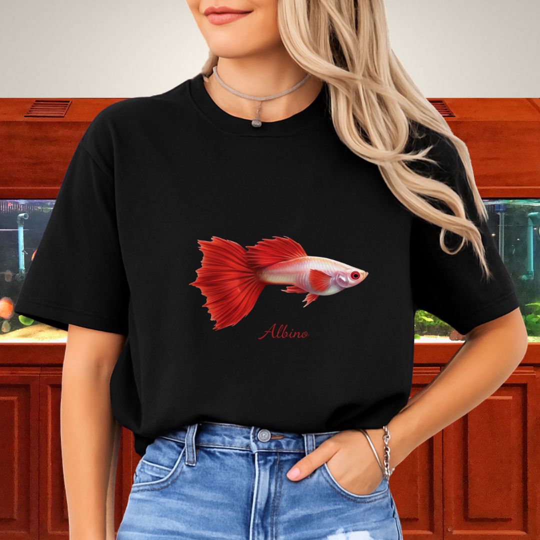 Albino Full Red Guppy Tee