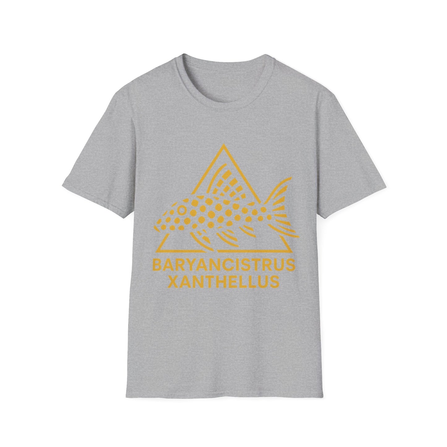 Gold Nugget Pleco Tee – Geometric Logo Catfish Design