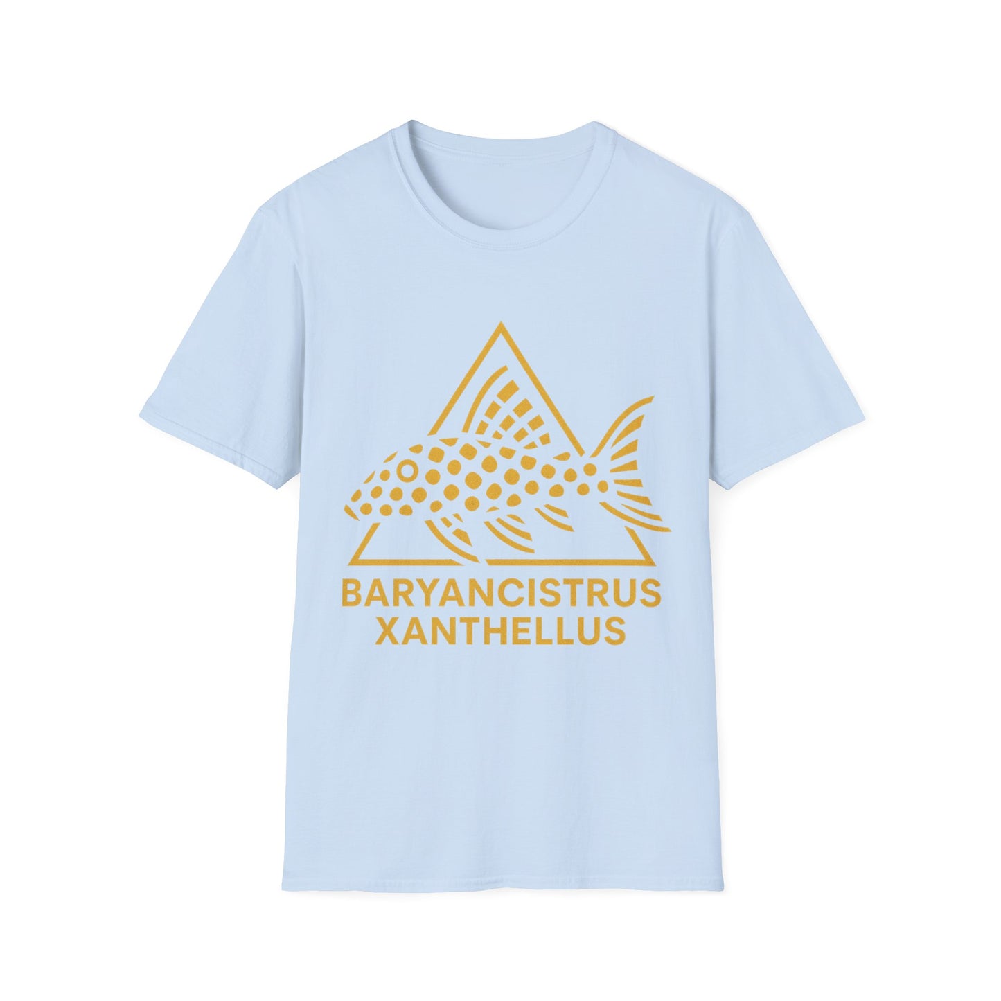 Gold Nugget Pleco Tee – Geometric Logo Catfish Design