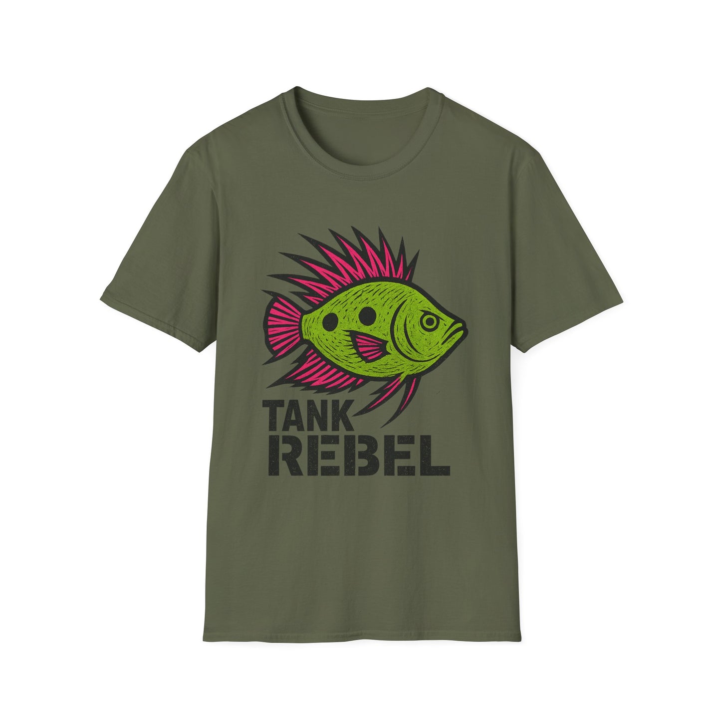 Tank Rebel Tee – Punk Three-Spot Gourami Mohawk Design