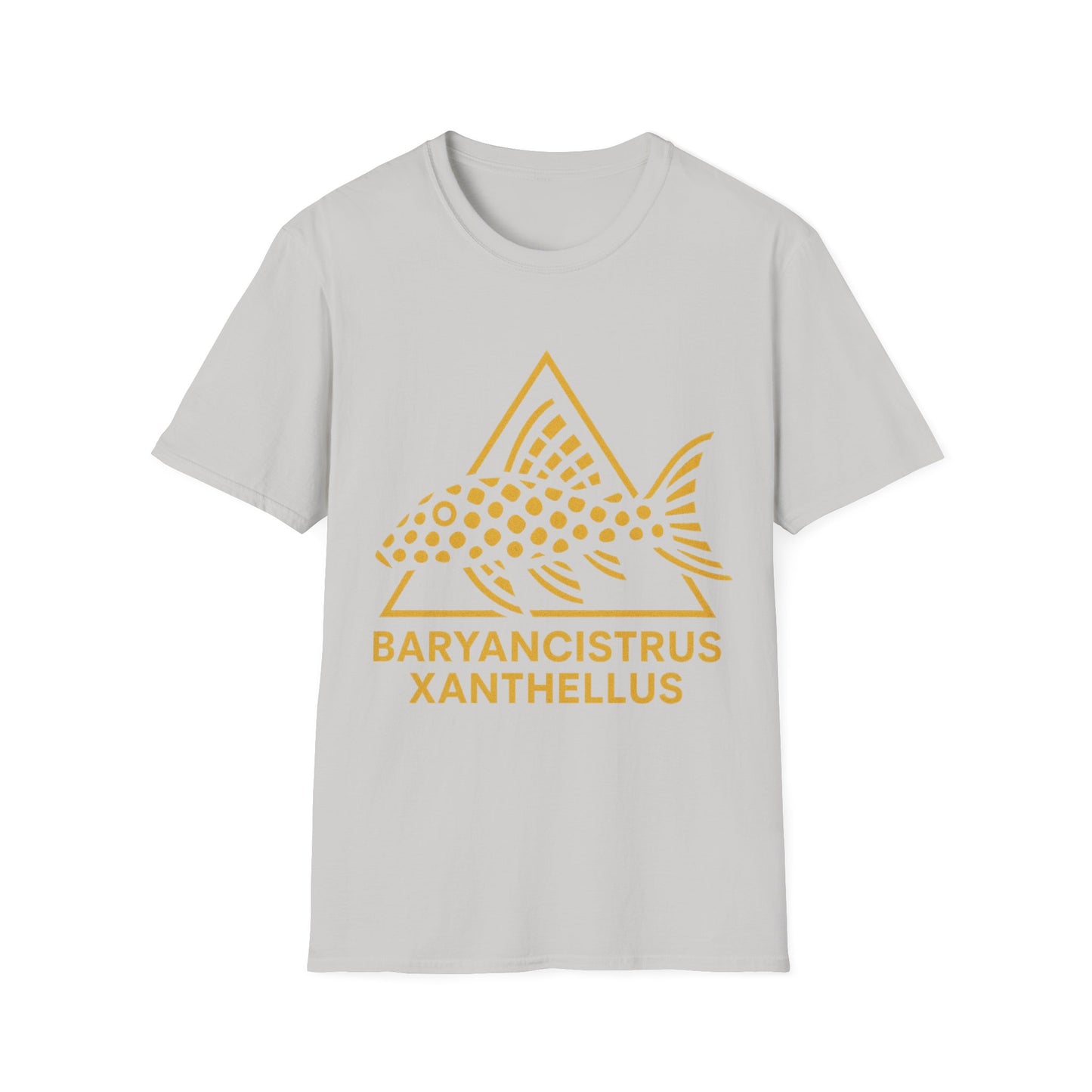 Gold Nugget Pleco Tee – Geometric Logo Catfish Design