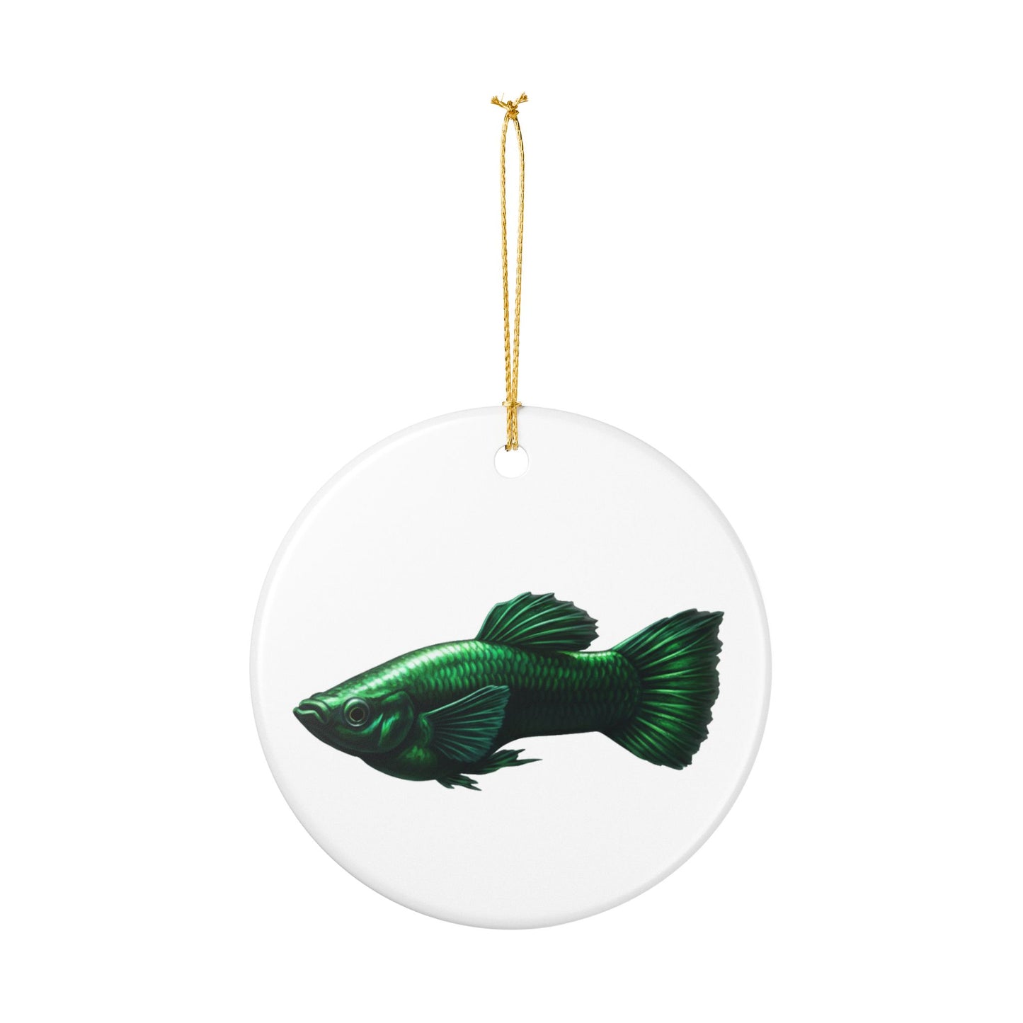 Green Moscow Guppy Ornament