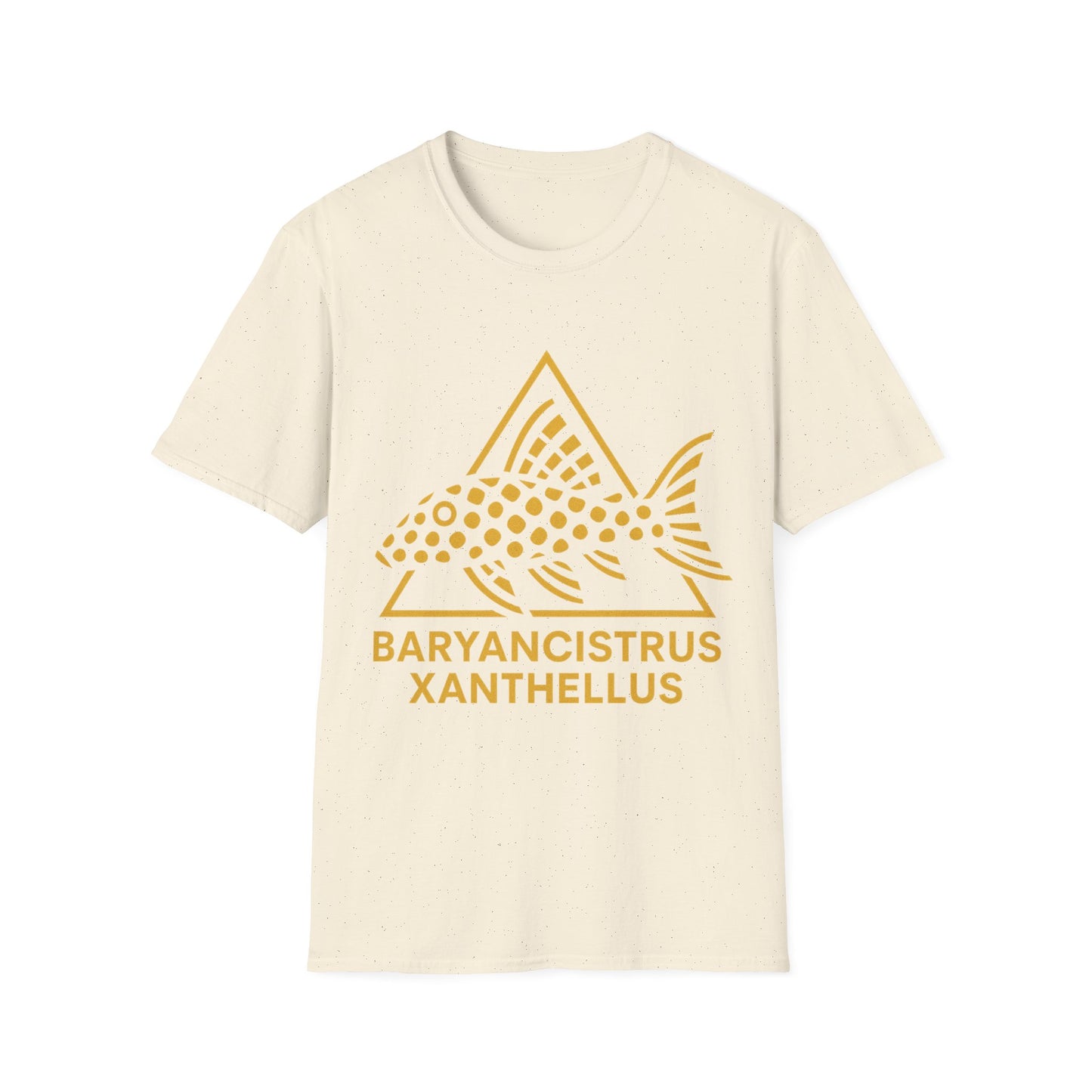 Gold Nugget Pleco Tee – Geometric Logo Catfish Design