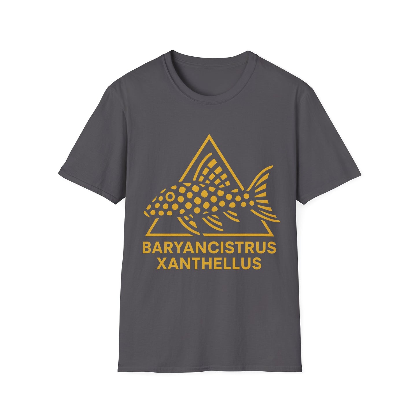 Gold Nugget Pleco Tee – Geometric Logo Catfish Design