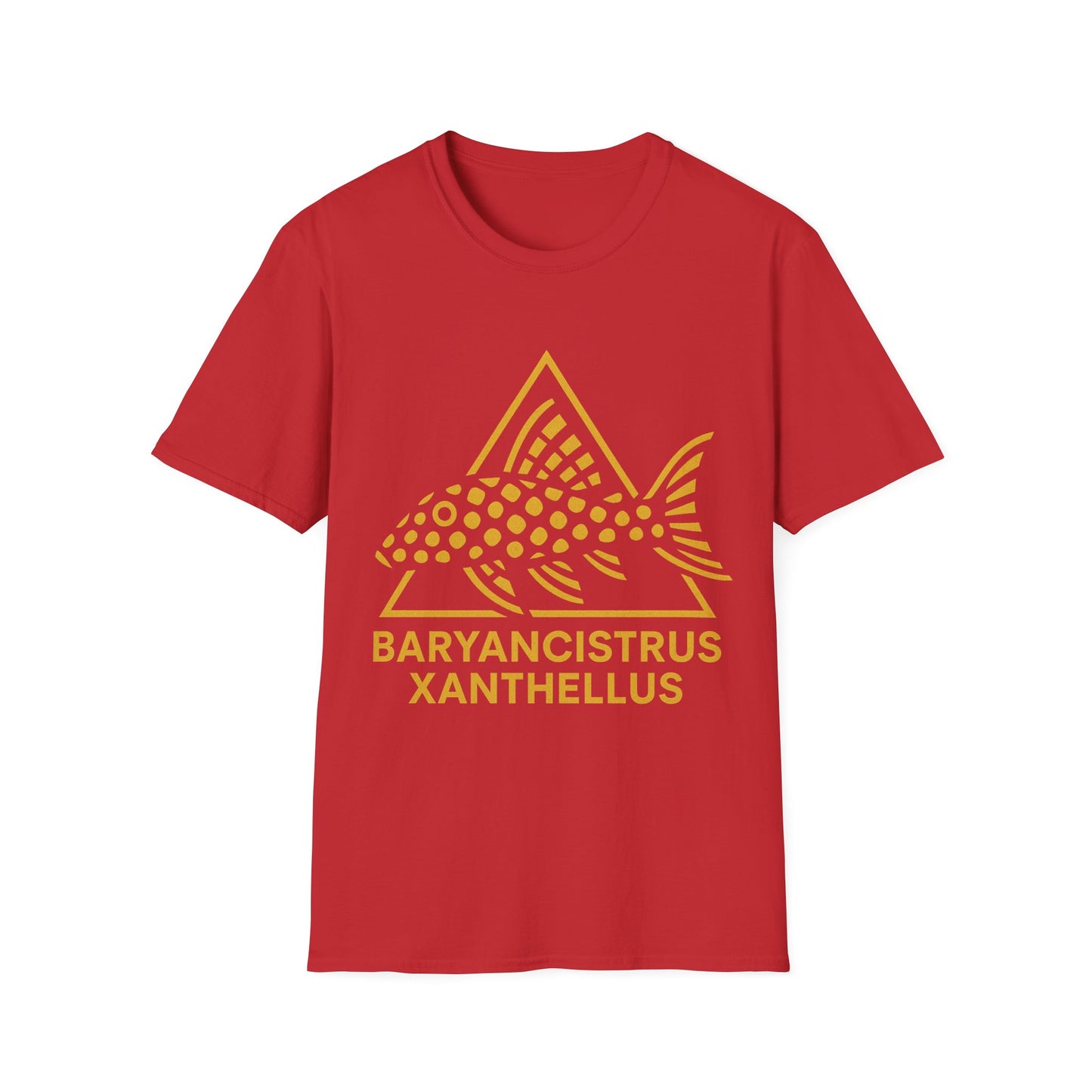 Gold Nugget Pleco Tee – Geometric Logo Catfish Design