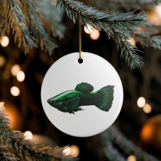 Green Moscow Guppy Ornament