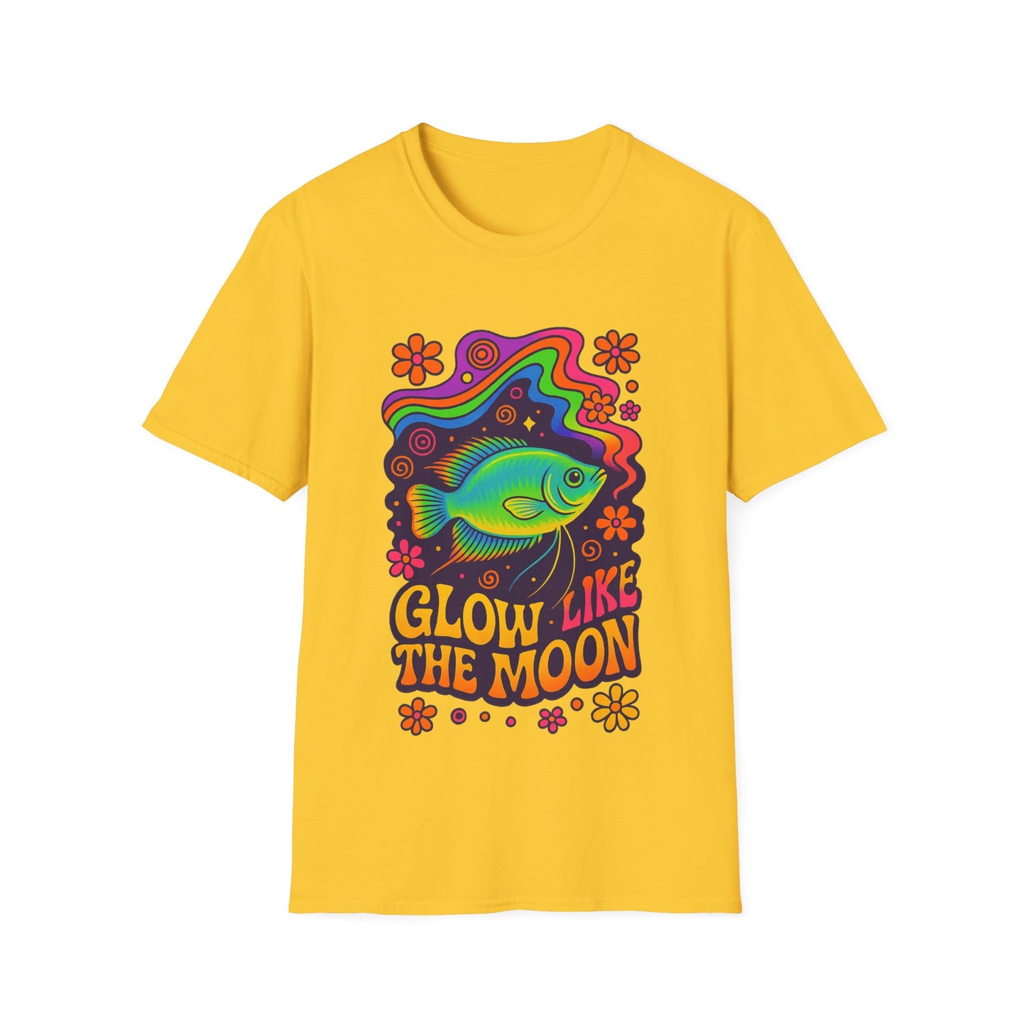 Glow Like the Moon Tee – Psychedelic Moonlight Gourami Design