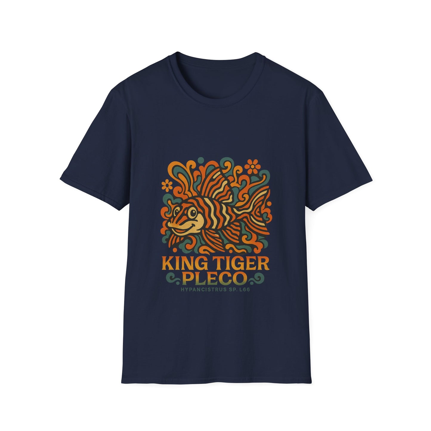 King Tiger Pleco Tee – Y2K Retro Wave Aquarium Design