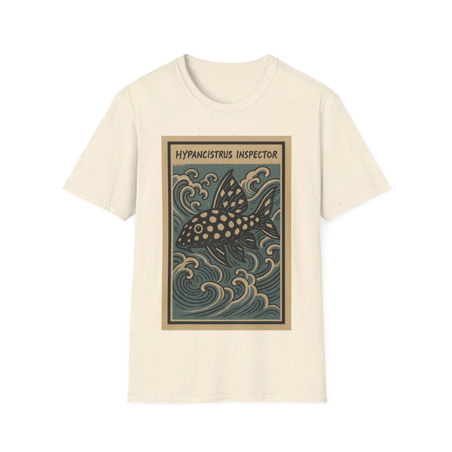Snowball Pleco Tee – Ukiyo-e Woodblock Aquarium Art