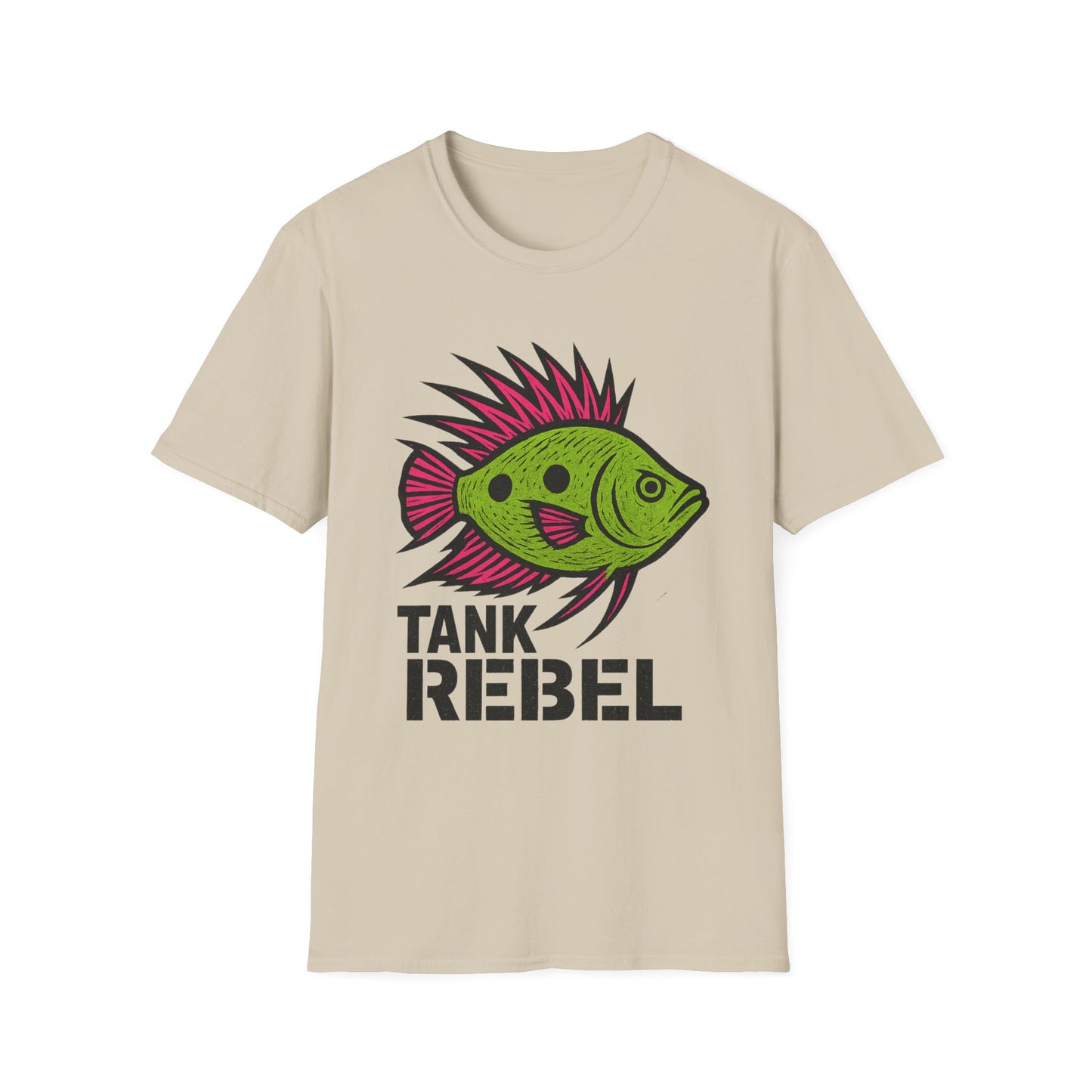Tank Rebel Tee – Punk Three-Spot Gourami Mohawk Design