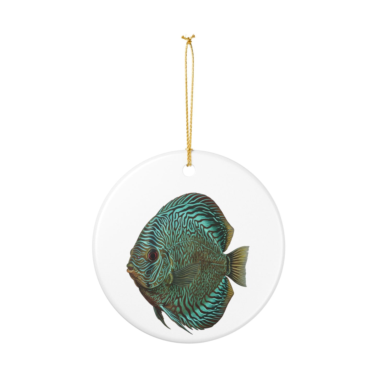 Snake Skin Green Discus Ornament