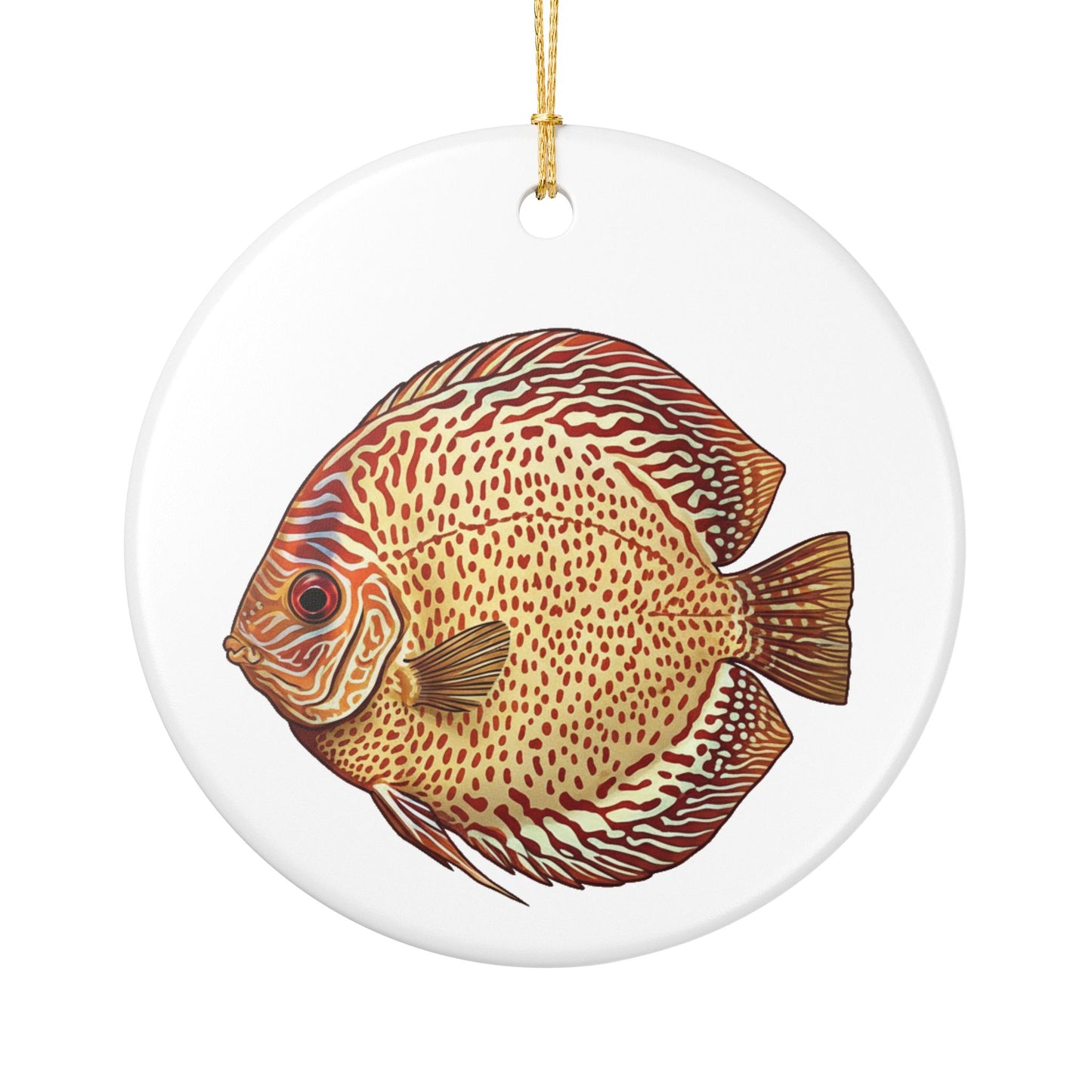 Leopard Snakeskin Discus Ornament