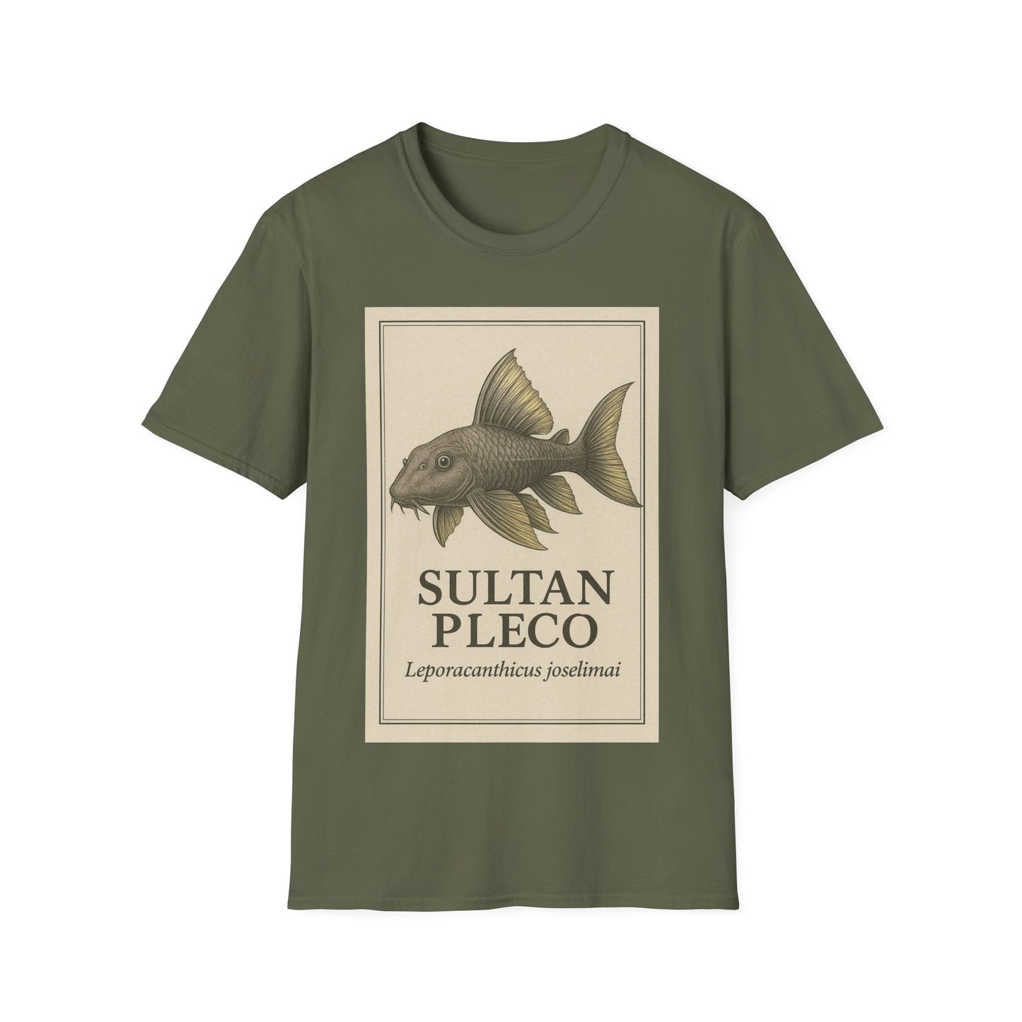 Sultan Pleco Tee – Realistic Etching Catfish Design