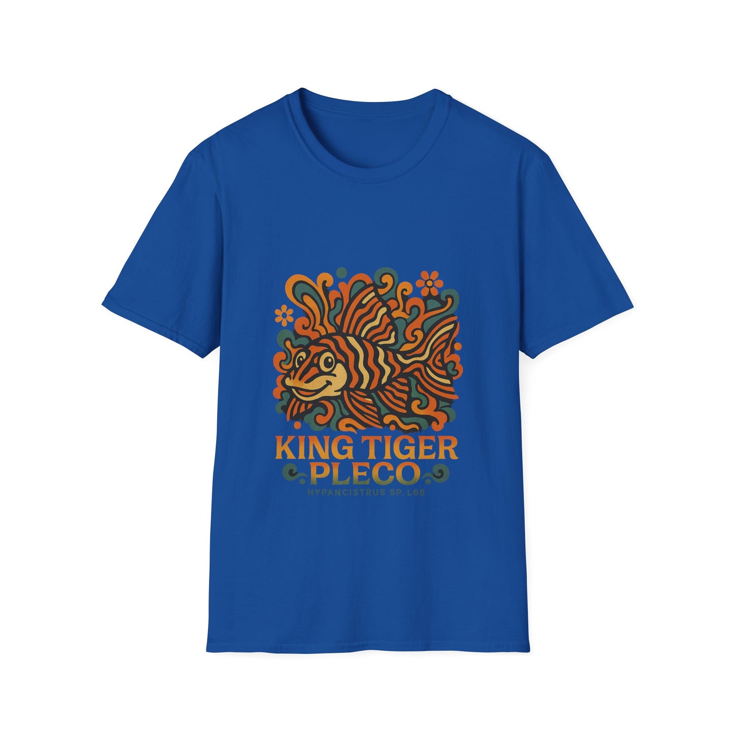 King Tiger Pleco Tee – Y2K Retro Wave Aquarium Design