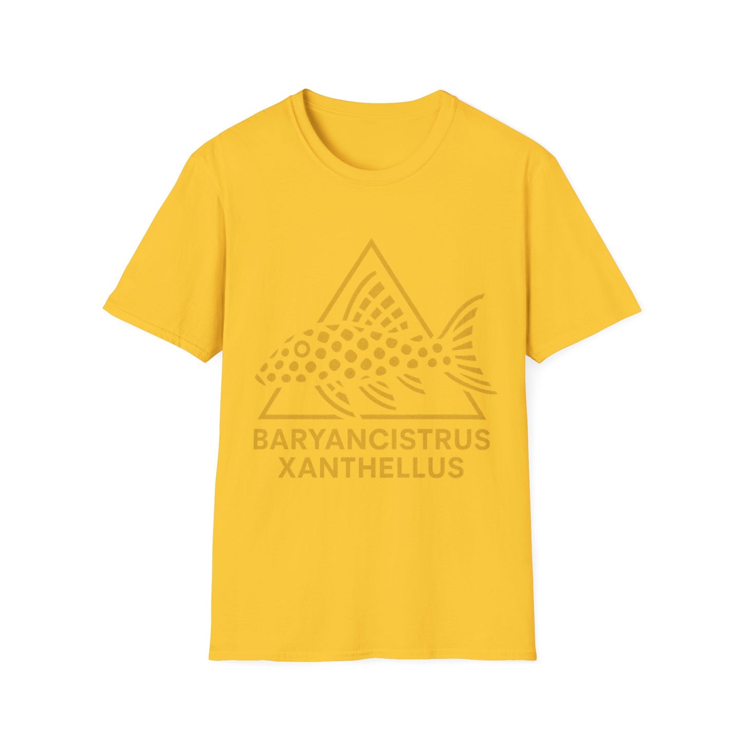 Gold Nugget Pleco Tee – Geometric Logo Catfish Design