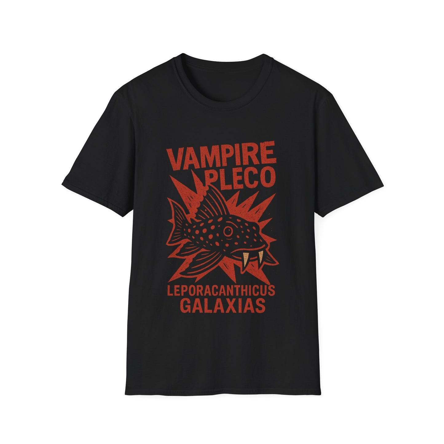 Vampire Pleco Tee – Punk Stencil Catfish Design