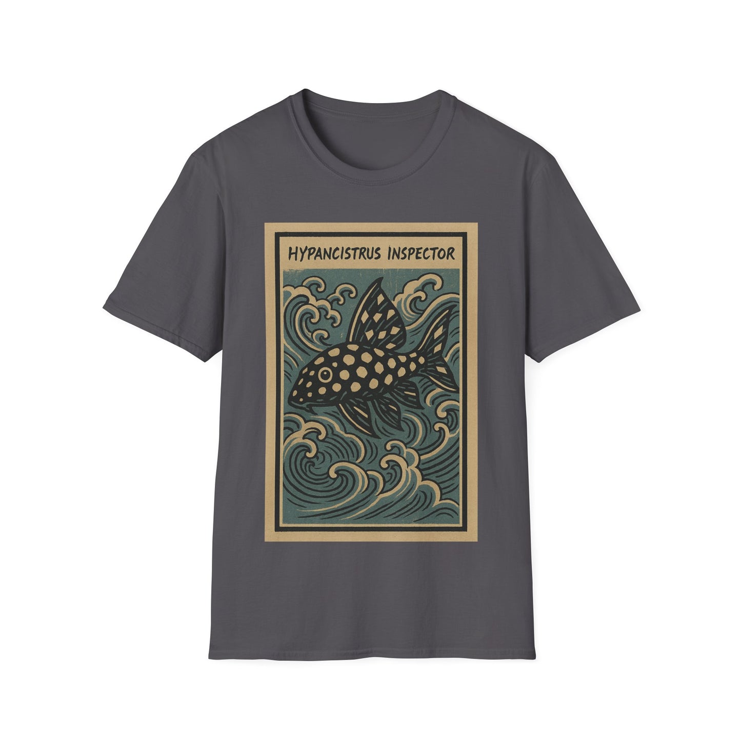 Snowball Pleco Tee – Ukiyo-e Woodblock Aquarium Art