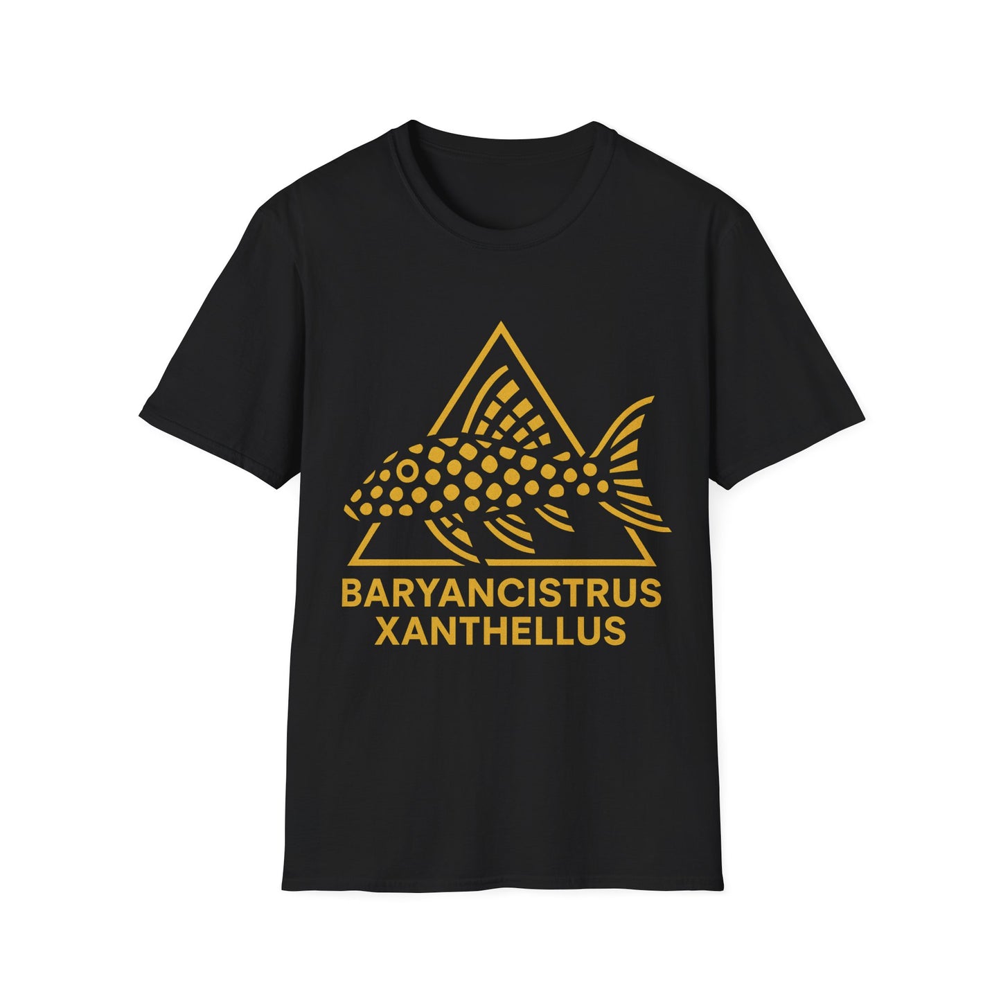Gold Nugget Pleco Tee – Geometric Logo Catfish Design